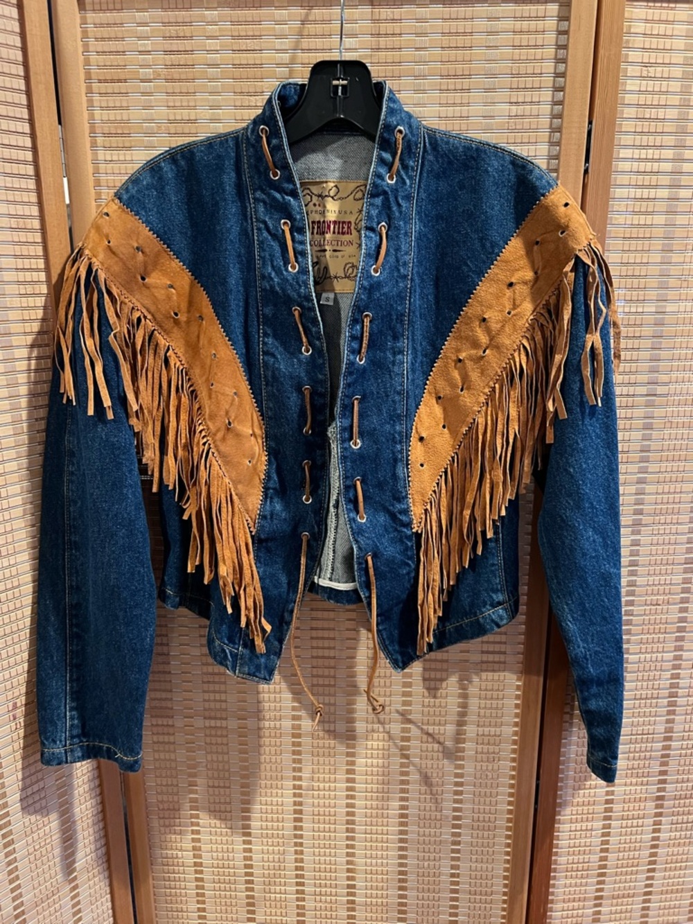 Frontier Collection vintage 1980’s denim jean western cropped jacket - Picture 9 of 10